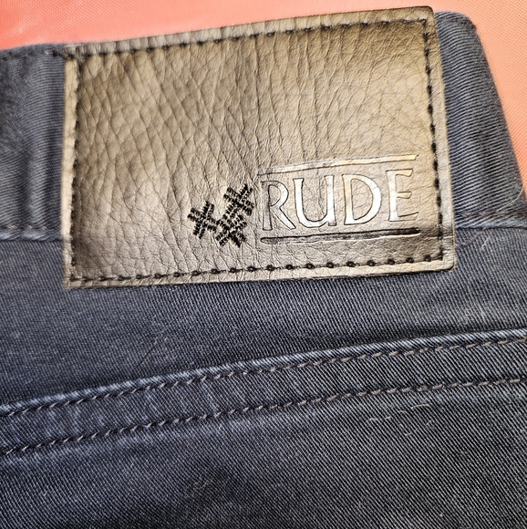 RUDE XXX Mens Skinny Dk Blue Cotton Stretch sz30×30-31 E.U.C - Picture 4 of 6